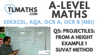 A-Level Maths: Q5-12 Projectiles: From a Height Example 1 SUVAT Method