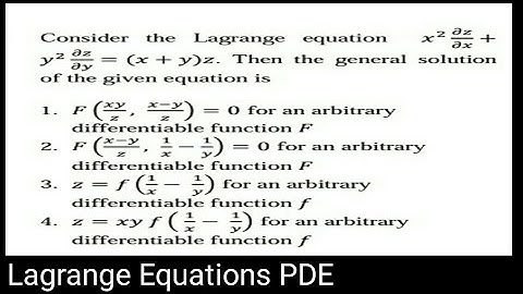 LAGRANGE EQUATION CSIR/NET|JRF DEC 2017