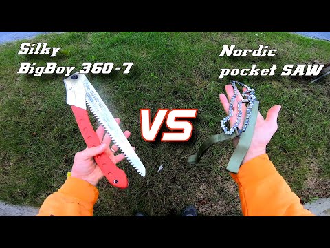 Silky BigBoy 360 vs Nordic Pocket Saw ll Test and Comparation