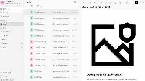 Block email trackers on Skiff