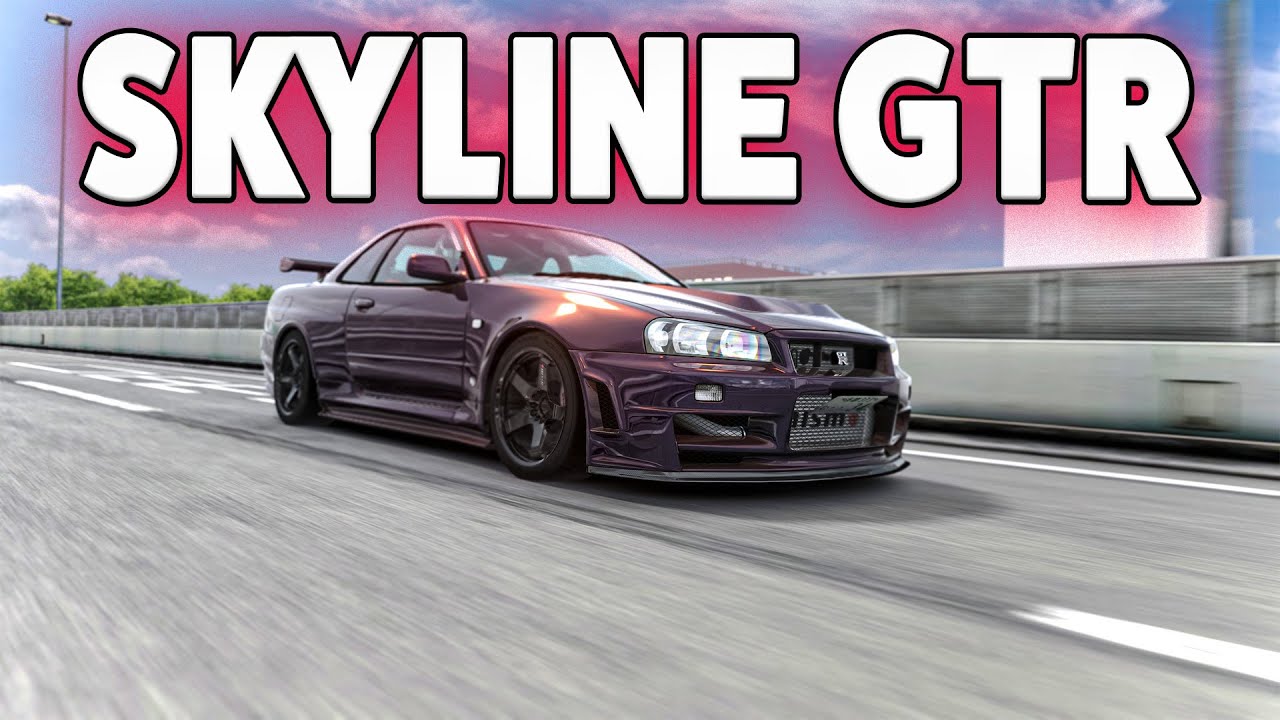 AMAZING Assetto Corsa Skyline GTR R-34 through TRAFFIC with ULTRA ...