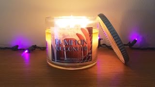 Pumpkin Coconut Candle Review - Bath & Body Works, White Barn Exclusive