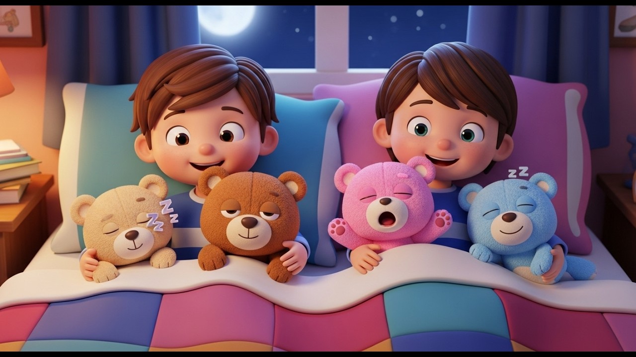 Four Little Toy Teddy Bears Sleep Sleep Sleep | Nursery Rhymes for Kids & Baby Songs