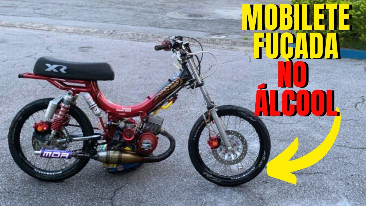 MOBIVLOG, ACELERANDO A MOBILETE PREPARADA NO ÁLCOOL, MOBILETE COM PREPARAÇÃO NACIONAL !!!