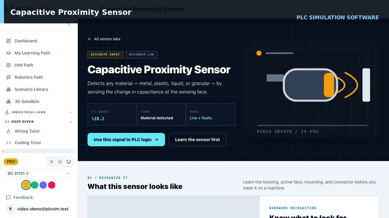 Capacitive Proximity Sensor — Detect Metal, Plastic and Liquid