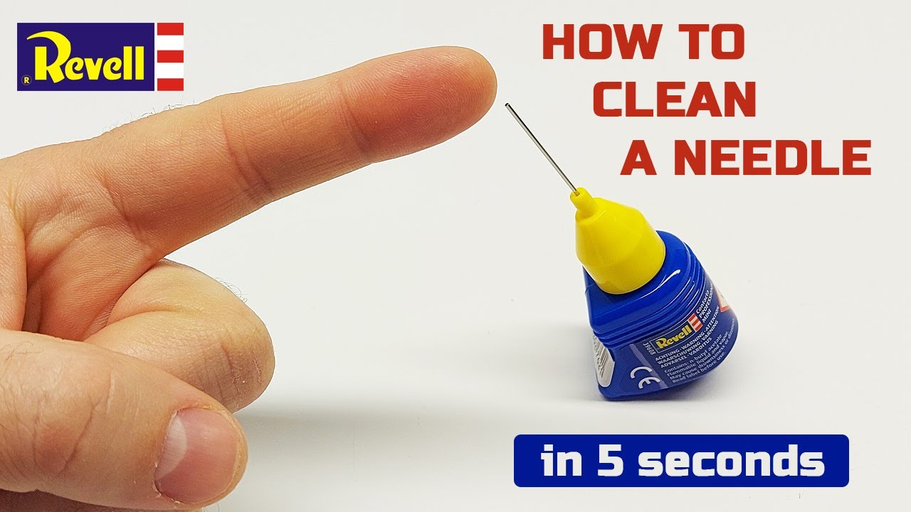 How to clear a clog in plastic glue 