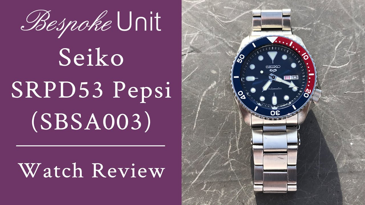 Seiko 5 Sports SRPD53K1 Watch Review - 5KX Pepsi Made In Japan Version -  YouTube