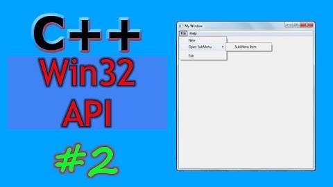 Windows GUI Programming with C/C++ ( Win32 API ) | Part -2 | Menus
