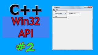 Windows Gui Programming With C C Win32 Api Part 2 Menus Youtube