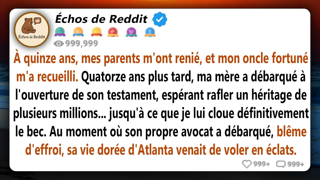 « Cette lecture est terminée », a lancé ma mère en balançant un dossier médical sur le bureau de l’avocat, ce mardi-là, dans le cabinet de Buckhead. Elle a pointé son doigt vers moi : « Il y a...