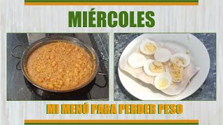 Mi Menú Para Perder Peso Con Recetas Miércoles