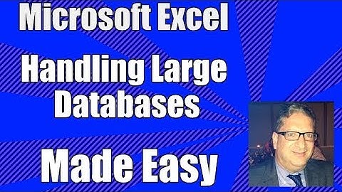 Excel Database Part 2 -  How to Use Excel as a database - Excel 2010, 2013, 2016 tutorial