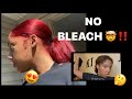 How to dye hair WITHOUT bleach ‼️🤯😍 (red edition)