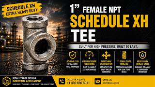 1" Female NPT Schedule XH Tee | Heavy Duty Oilfield Pipe Fitting