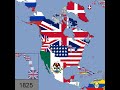 North America: Timeline of National Flags: 1450 - 2020