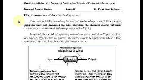 Chemical Reactor Design: Lecture #1- Video #2