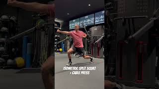 Isometric Split Squat + Cable Press