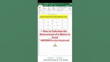Engineers, Calculate Determinants in a Snap! ⚡ | MDETERM Excel Trick 📊 #excel #excelshorts