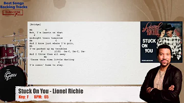 🥁 Stuck On You - Lionel Richie Drums Backing Track with chords and lyrics