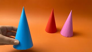 How to Make a Cone out of Paper | Geometrical Shape Cone