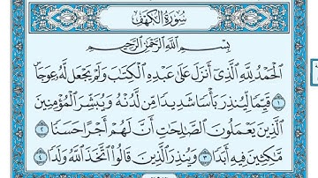 القرآن الكريم كاملا .رقم السورة 18 - سورة الكهف   The Holy Quran in full. Surah 18 - Surah Al-Kahf