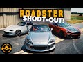 Honda S2000 vs. Mazda Miata RF vs. Abarth 124 Spider | Budget Roadster Shootout