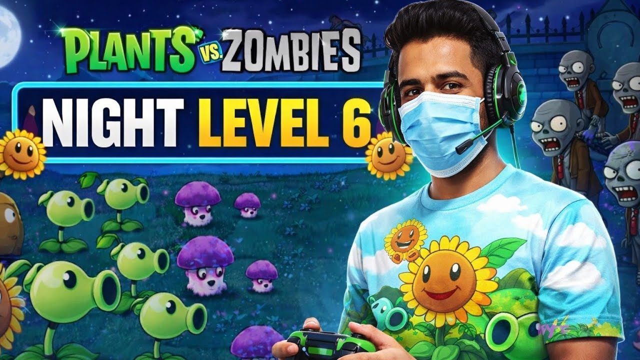 Night Level 6 Mein Zombies Paagal Ho Gaye 😱 | Plants vs Zombies Hindi Gameplay 