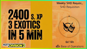 Get 3 EXOTICS & Claim 2400 Seasonal XP in Only 5 Minutes! Division 2