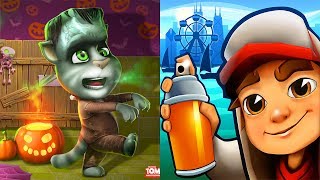 My Talking Tom vs Subway Surfers - Gameplay For Children HD 2018 screenshot 1
