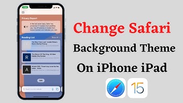 { iOS 15 } Change Safari Background Theme - How To Change Safari Background image  On iPhone iPad