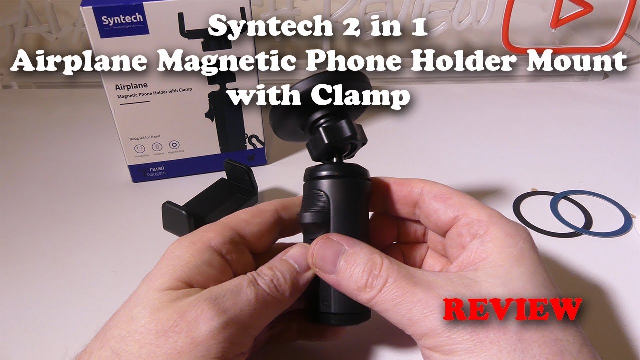 Syntech 2 in 1 Airplane Magnetic Phone Holder Mount with Clamp