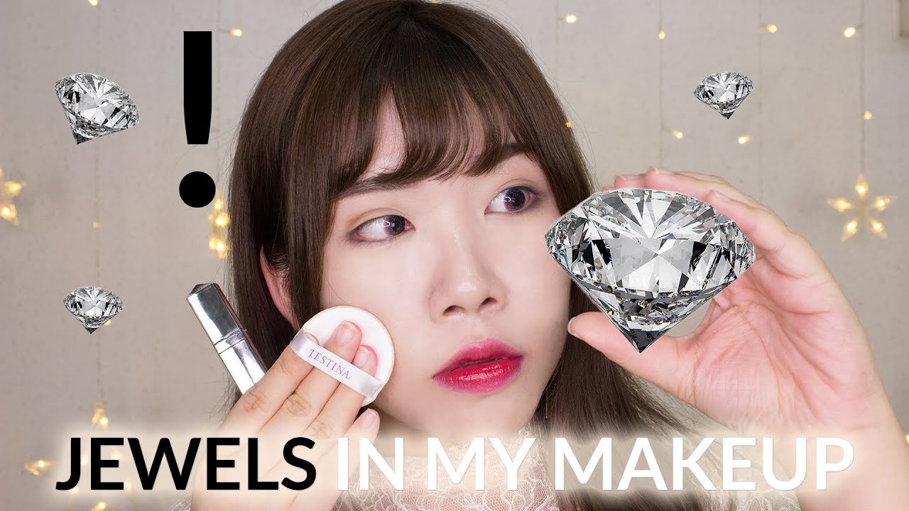 JEWELS IN MY MAKEUP | J.ESTINA Makeup Try on