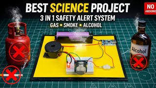 How to Make Gas, Smoke & Alcohol Detection System without Arduino using a Single Sensor 