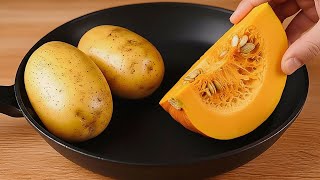 Haben Sie Kürbis und Kartoffeln? Schnelles und leckeres Herbstrezept mit Kartoffeln und Kürbis
