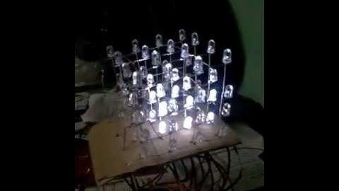 4x4x4 LED Cube by ATmega328