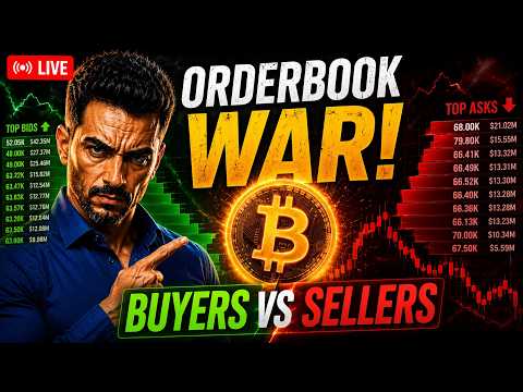 Thumbnail for Bitcoin LIVE: Massive Liquidity Battle | Orderbook Analysis & BTC Price