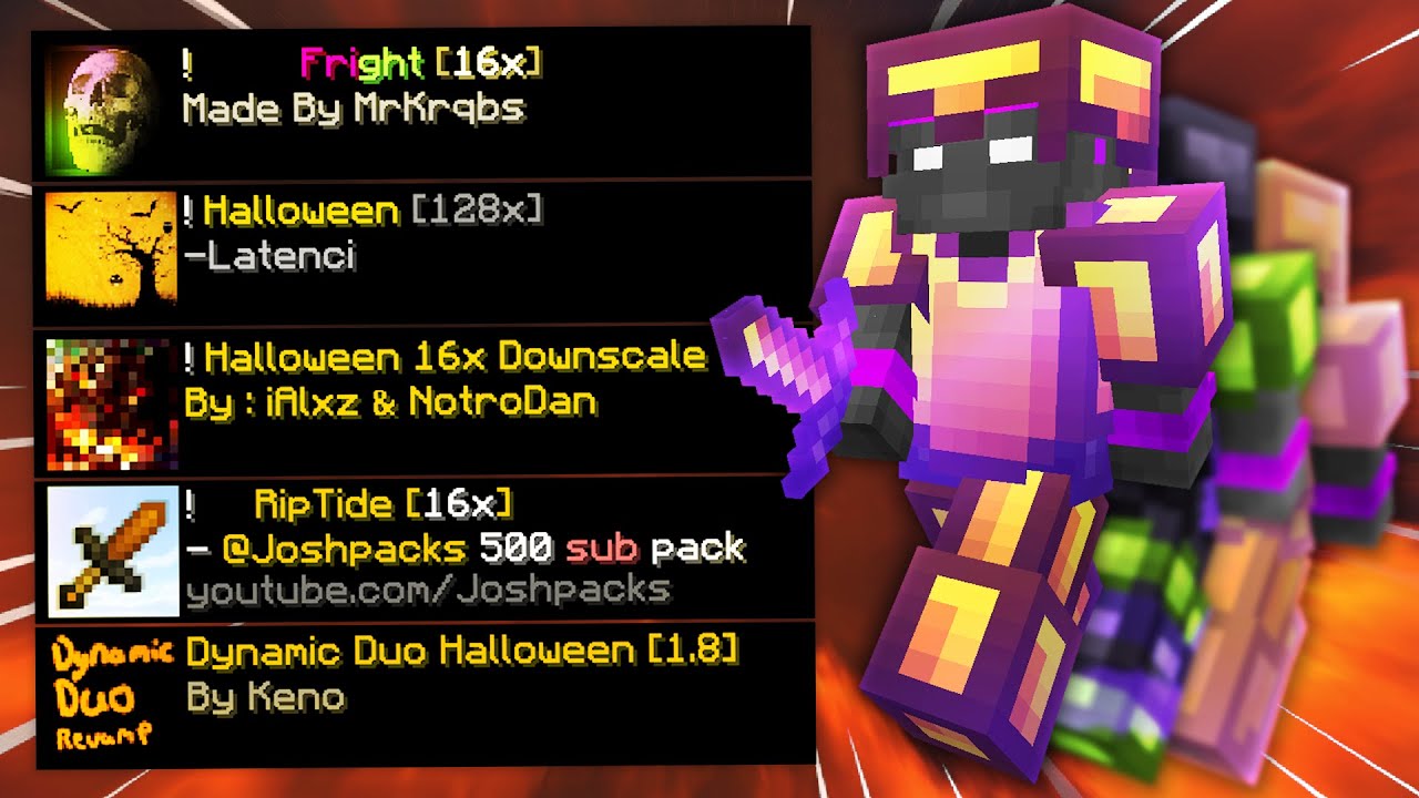 The 5 Best Halloween PvP Texture Packs (1.8.9) - YouTube