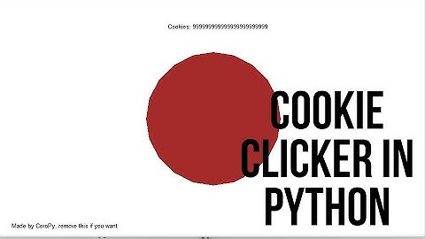 Cookie Clicker In Python - Turtle - Quick Tutorial