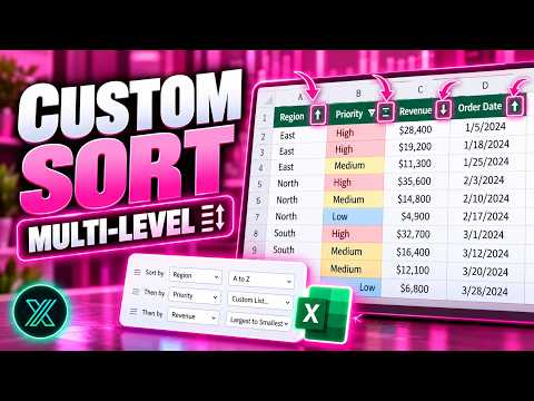 Excel Multi-Level Sort Tutorial | Sort by Multiple Columns Without Breaking Data