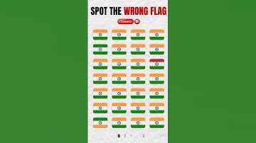 Spot the 4 Wrong Flags of India 🇮🇳 | Odd One Out Challenge #shorts