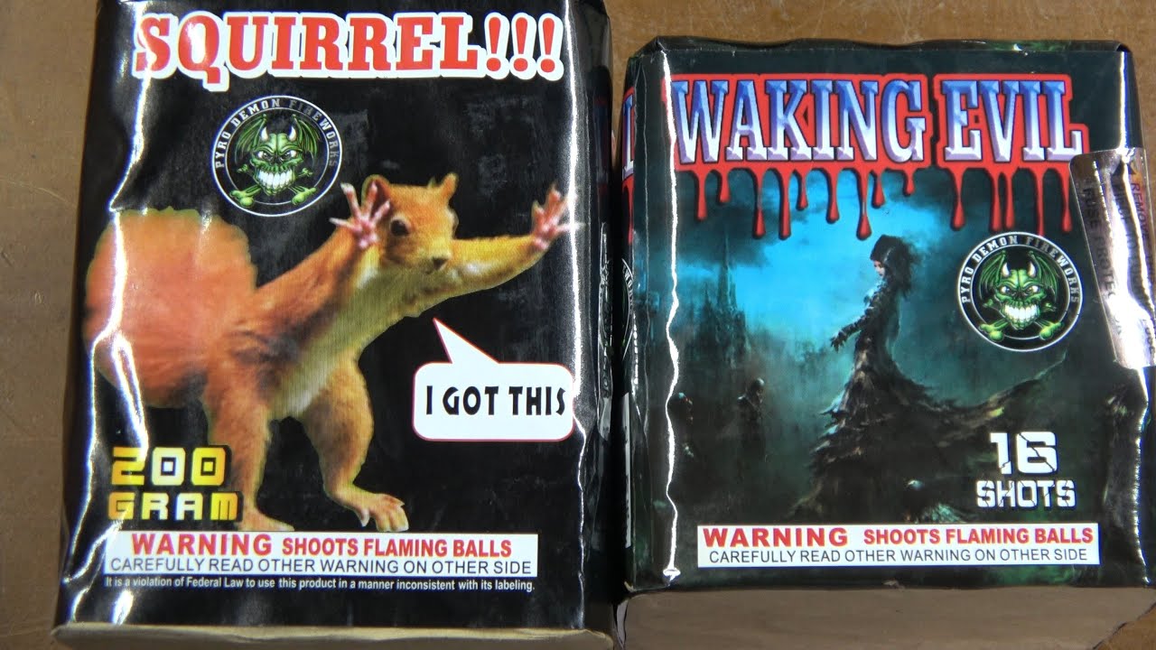 A Squirrel Waking Evil! Pyro Demon 200g cakes that are solid! - YouTube