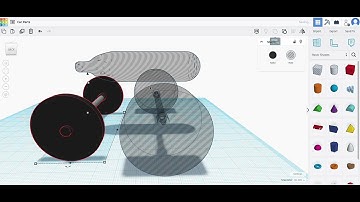 Tinkercad C02 Car with Holes for axles and C02 Cartridge