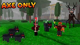 Download Lagu MENYELESAIKAN CHALLENGE AXE ONLY | 99 NIGHTS IN THE FOREST MP3