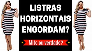 vestido com listras horizontais engordam