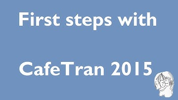First steps with CafeTran Espresso 2015
