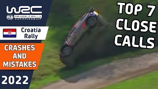 Top 7 WRC Rally Lucky Escapes and Close Calls from WRC Croatia Rally 2022