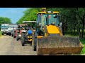 Jcb 3dx Loading Mud Trolley New Holland 3630 Swaraj 855 Fe Tractor TATA Tippers Thar new jcb truck