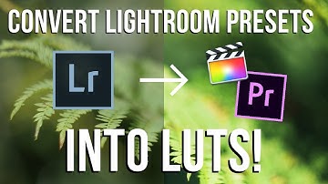 Convert LIGHTROOM PRESETS into LUTS to Color Grade Your Video Footage!