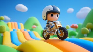 Zoom Zoom Motorbike! | Cute 3D Kids Song (Helmet On, Let’s Ride!) screenshot 5