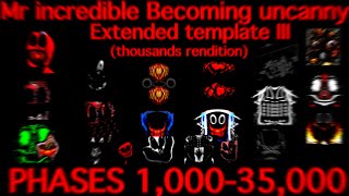 Mr Incredible Becoming Uncanny | Extended Template 3 | Thousands Rendition